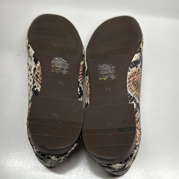 Madewell The Adelle Ballet Flat Slip On Shoes Snake Embossed Leather Size 7.5 - Picture 9 of 10